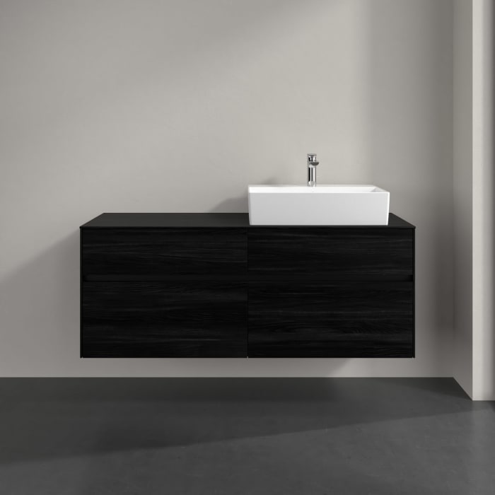 Villeroy & Boch Collaro Waschtischunterschrank 140 x 54,8 cm , mit LED-Beleuchtung, mit 4 Auszügen