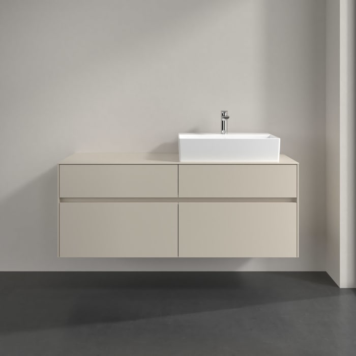 Villeroy & Boch Collaro Waschtischunterschrank 140 x 54,8 cm , mit LED-Beleuchtung, mit 4 Auszügen