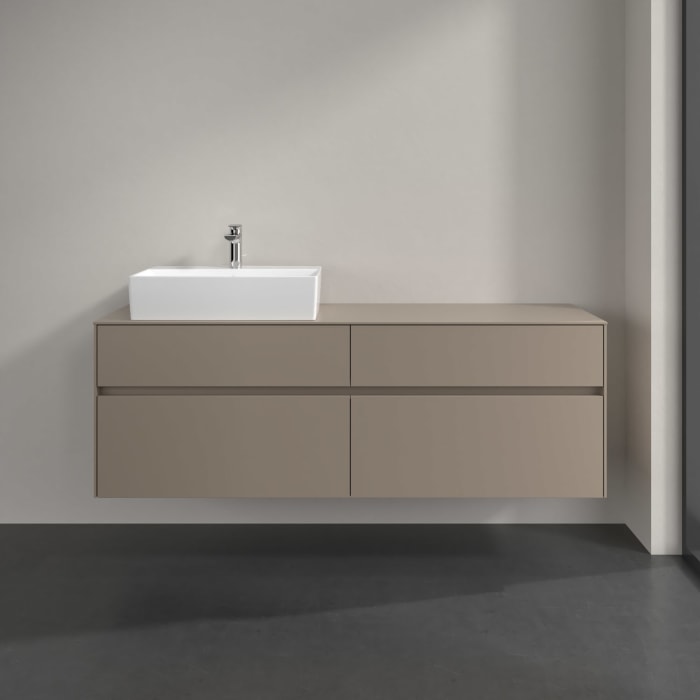 Villeroy & Boch Collaro Waschtischunterschrank 160 x 54,8 cm , mit LED-Beleuchtung, mit 4 Auszügen