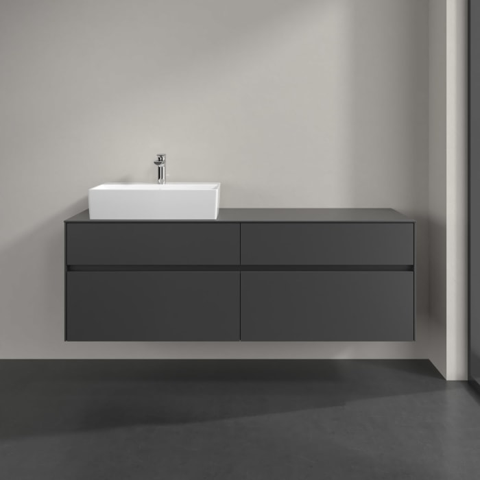 Villeroy & Boch Collaro Waschtischunterschrank 160 x 54,8 cm , mit LED-Beleuchtung, mit 4 Auszügen