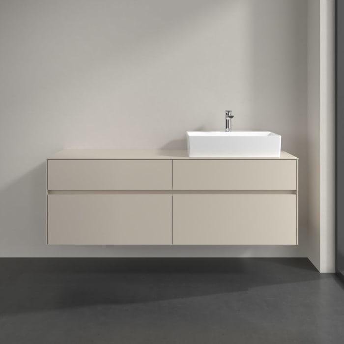 Villeroy & Boch Collaro Waschtischunterschrank 160 x 54,8 cm , mit LED-Beleuchtung, mit 4 Auszügen