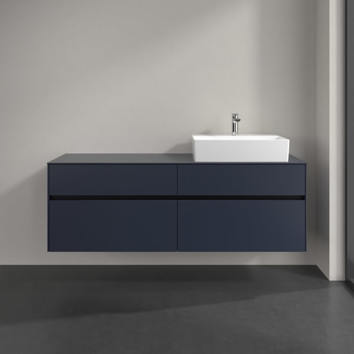 Villeroy & Boch Collaro Waschtischunterschrank 160 x 54,8 cm , mit LED-Beleuchtung, mit 4 Auszügen