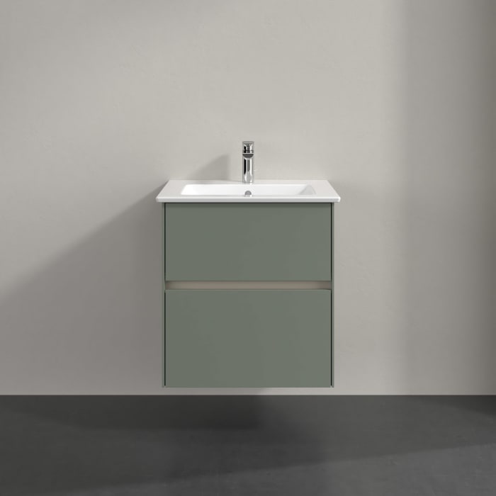 Villeroy & Boch Collaro Waschtischunterschrank 56,1 x 61 cm , mit LED-Beleuchtung, mit 2 Auszügen