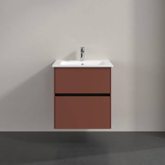 Villeroy & Boch Collaro Waschtischunterschrank 56,1 x 61 cm , mit LED-Beleuchtung, mit 2 Auszügen