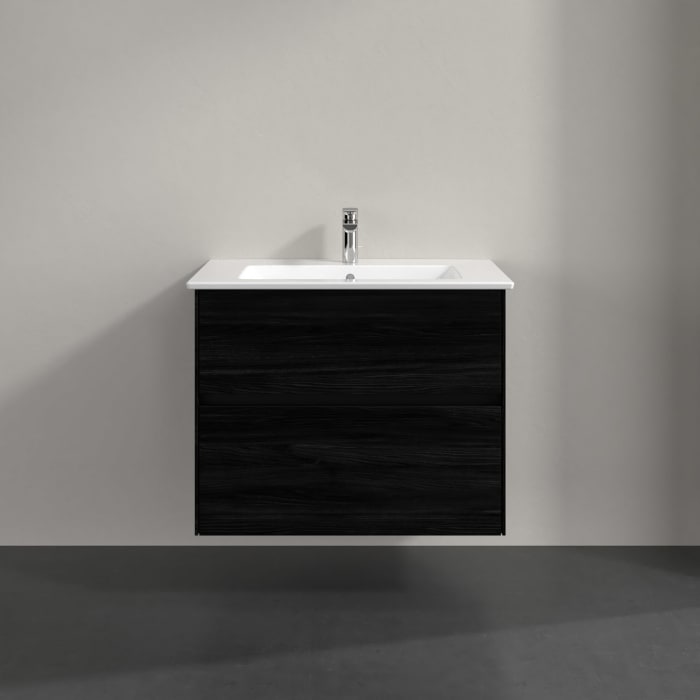 Villeroy & Boch Collaro Waschtischunterschrank 76,1 x 61 cm , mit LED-Beleuchtung, mit 2 Auszügen