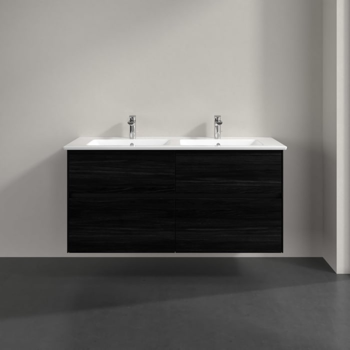 Villeroy & Boch Collaro Waschtischunterschrank 126,1 x 61 cm , mit LED-Beleuchtung, mit 4 Auszügen