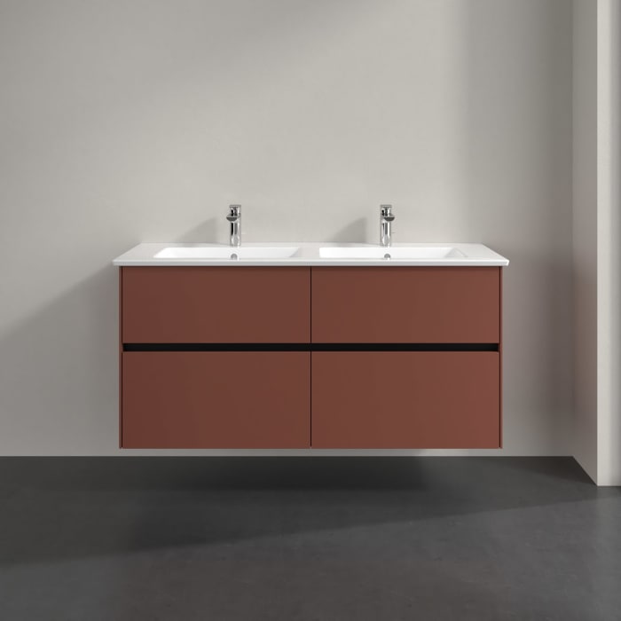 Villeroy & Boch Collaro Waschtischunterschrank 126,1 x 61 cm , mit LED-Beleuchtung, mit 4 Auszügen