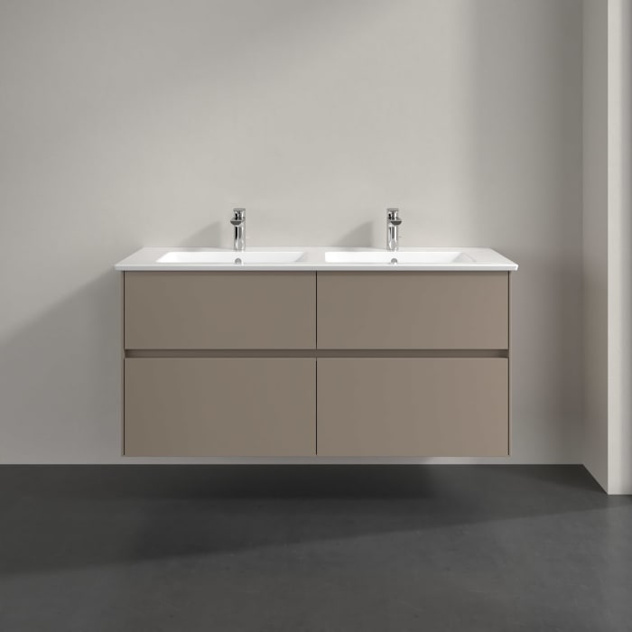 Villeroy & Boch Collaro Waschtischunterschrank 126,1 x 61 cm , mit LED-Beleuchtung, mit 4 Auszügen