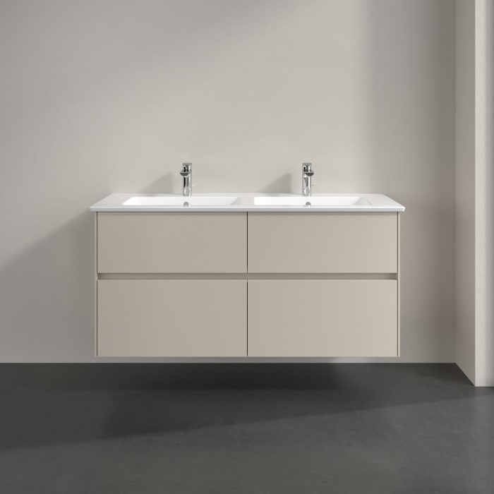 Villeroy & Boch Collaro Waschtischunterschrank 126,1 x 61 cm , mit LED-Beleuchtung, mit 4 Auszügen