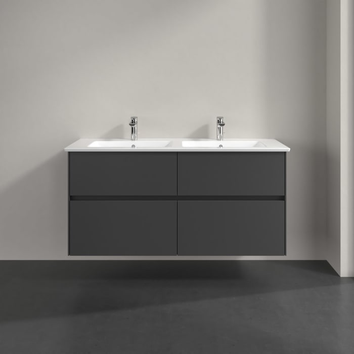 Villeroy & Boch Collaro Waschtischunterschrank 126,1 x 61 cm , mit LED-Beleuchtung, mit 4 Auszügen