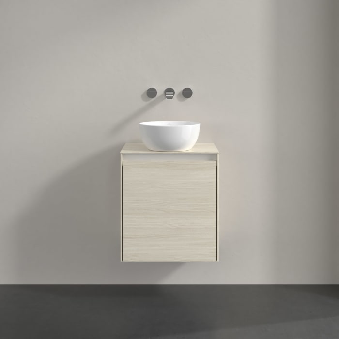 Villeroy & Boch Collaro Waschtischunterschrank 50 x 54,8 cm , mit LED-Beleuchtung, mit 1 Tür, Anschlag links