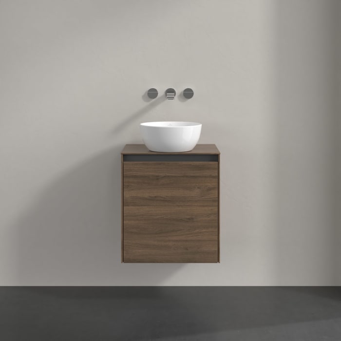 Villeroy & Boch Collaro Waschtischunterschrank 50 x 54,8 cm , mit LED-Beleuchtung, mit 1 Tür, Anschlag links