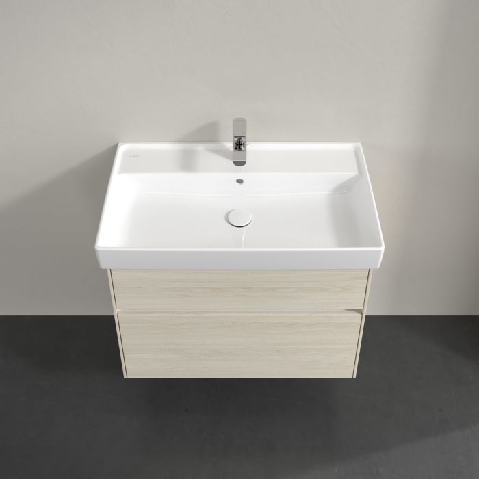 Villeroy & Boch Collaro Waschtischunterschrank 75,4 x 54,6 cm , mit LED-Beleuchtung, mit 2 Auszügen