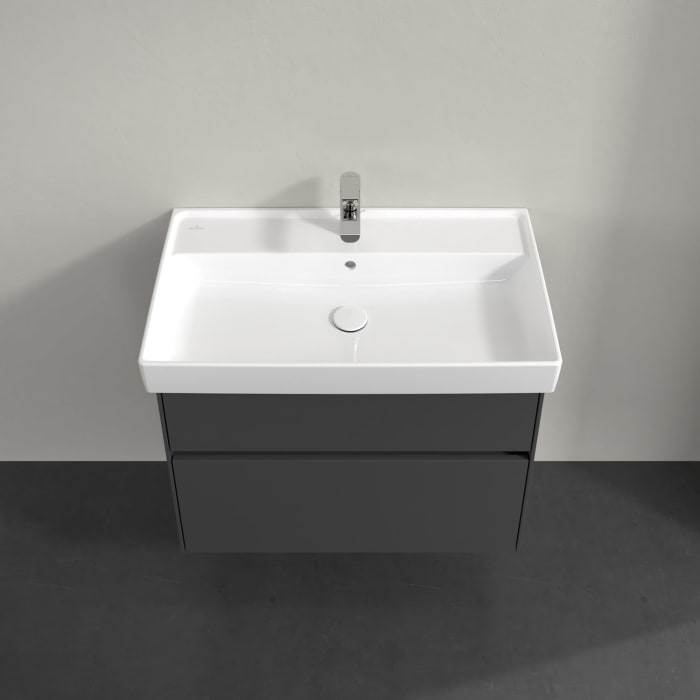 Villeroy & Boch Collaro Waschtischunterschrank 75,4 x 54,6 cm , mit LED-Beleuchtung, mit 2 Auszügen