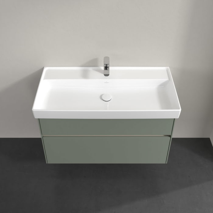 Villeroy & Boch Collaro Waschtischunterschrank 95,4 x 54,6 cm , mit LED-Beleuchtung, mit 2 Auszügen