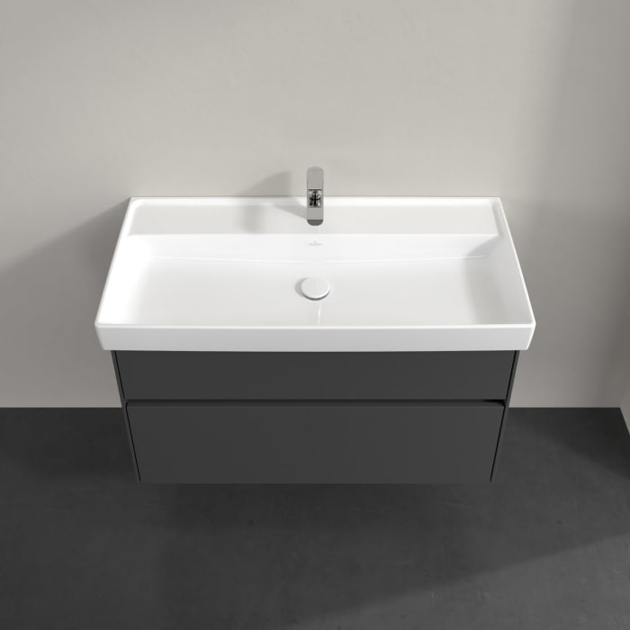 Villeroy & Boch Collaro Waschtischunterschrank 95,4 x 54,6 cm , mit LED-Beleuchtung, mit 2 Auszügen