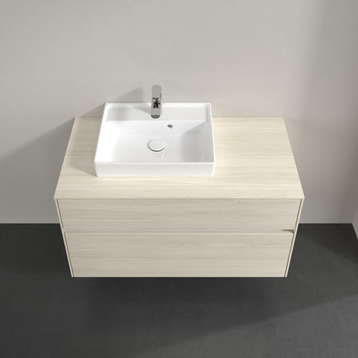 Villeroy & Boch Collaro Waschtischunterschrank 100 x 54,8 cm , mit LED-Beleuchtung, mit 2 Auszügen