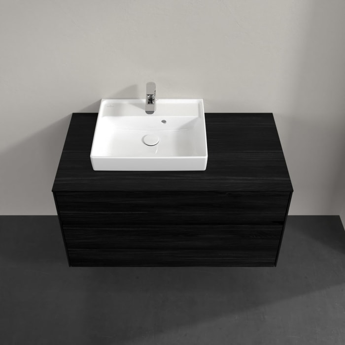 Villeroy & Boch Collaro Waschtischunterschrank 100 x 54,8 cm , mit LED-Beleuchtung, mit 2 Auszügen