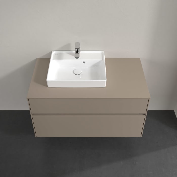 Villeroy & Boch Collaro Waschtischunterschrank 100 x 54,8 cm , mit LED-Beleuchtung, mit 2 Auszügen