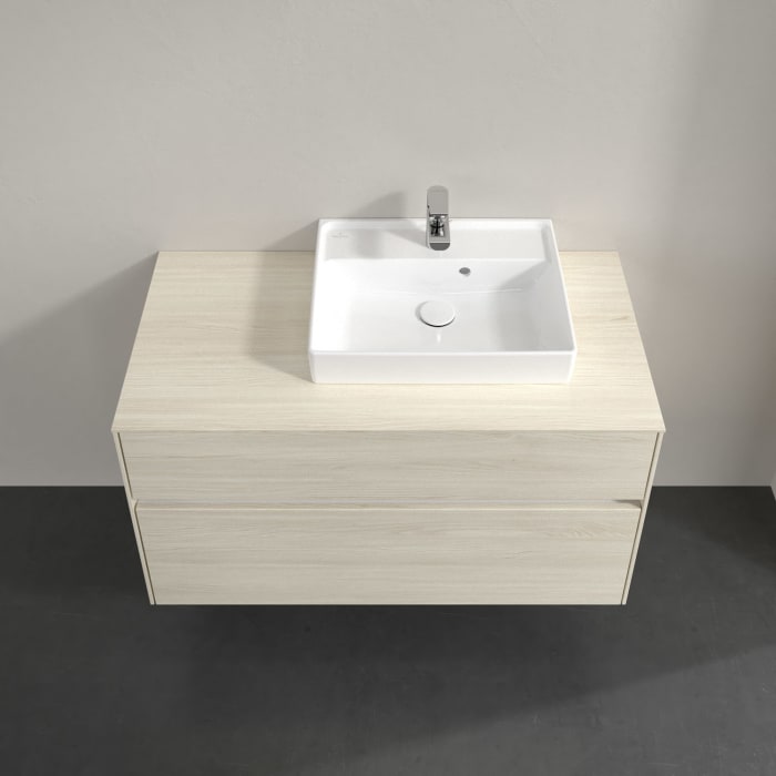 Villeroy & Boch Collaro Waschtischunterschrank 100 x 54,8 cm , mit LED-Beleuchtung, mit 2 Auszügen