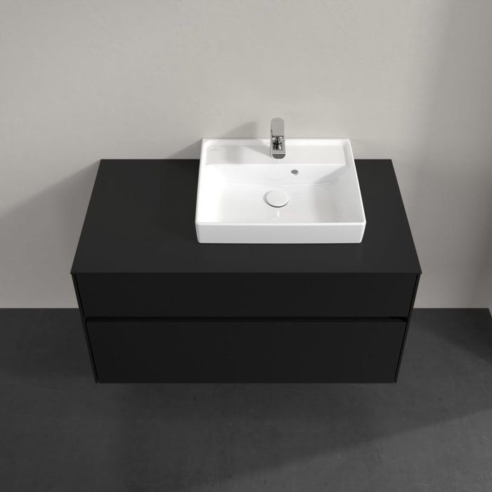 Villeroy & Boch Collaro Waschtischunterschrank 100 x 54,8 cm , mit LED-Beleuchtung, mit 2 Auszügen