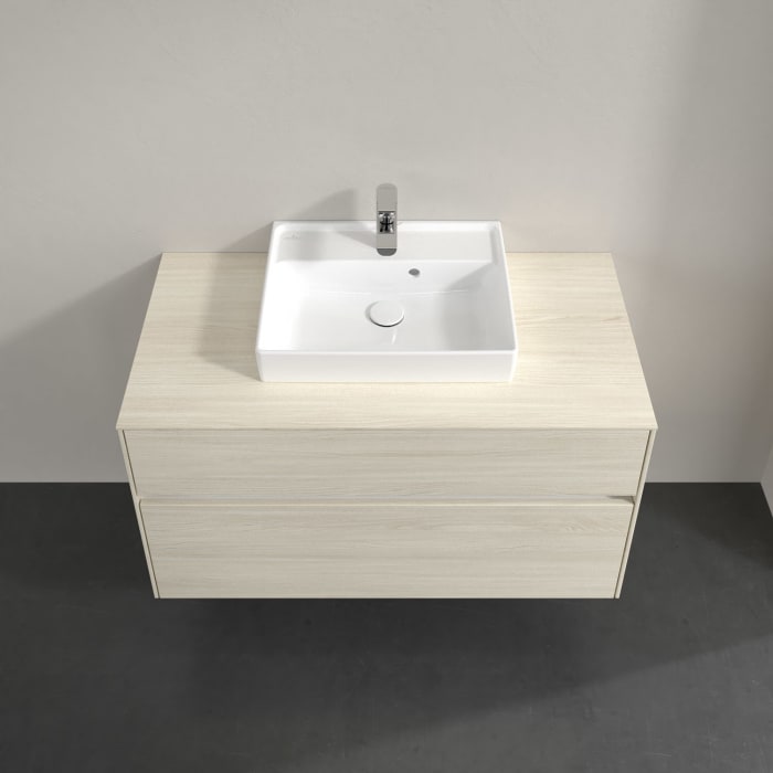 Villeroy & Boch Collaro Waschtischunterschrank 100 x 54,8 cm , mit LED-Beleuchtung, mit 2 Auszügen