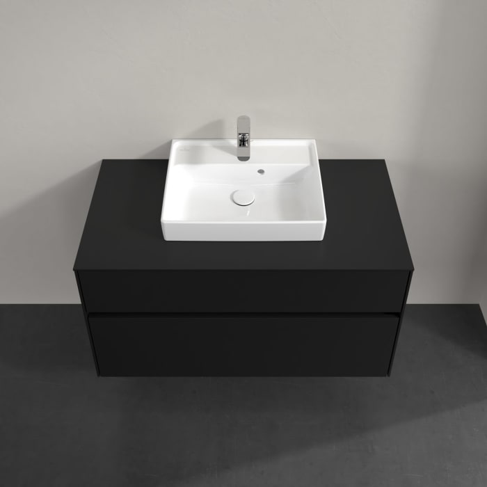 Villeroy & Boch Collaro Waschtischunterschrank 100 x 54,8 cm , mit LED-Beleuchtung, mit 2 Auszügen