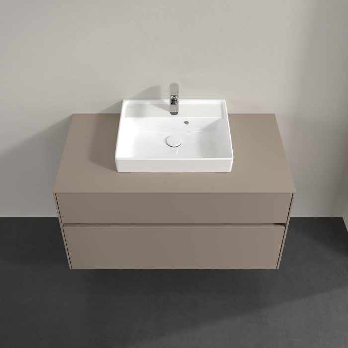 Villeroy & Boch Collaro Waschtischunterschrank 100 x 54,8 cm , mit LED-Beleuchtung, mit 2 Auszügen