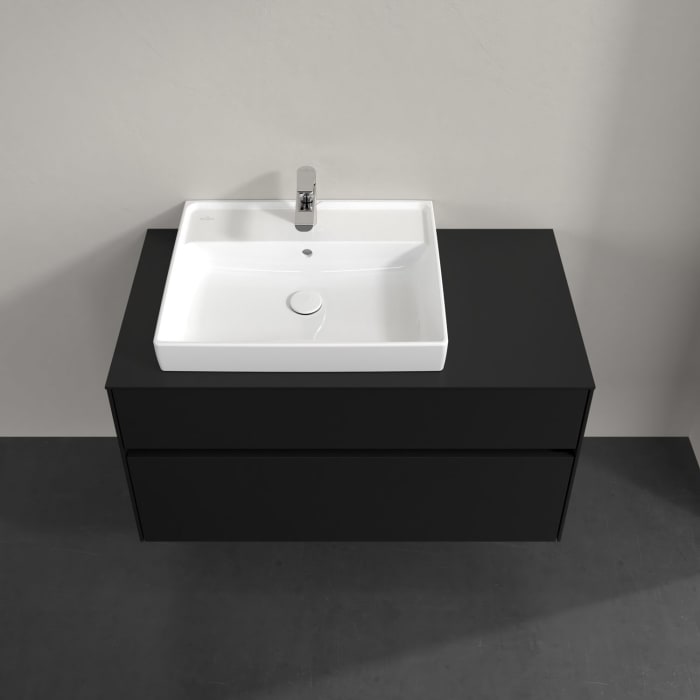 Villeroy & Boch Collaro Waschtischunterschrank 100 x 54,8 cm , mit LED-Beleuchtung, mit 2 Auszügen