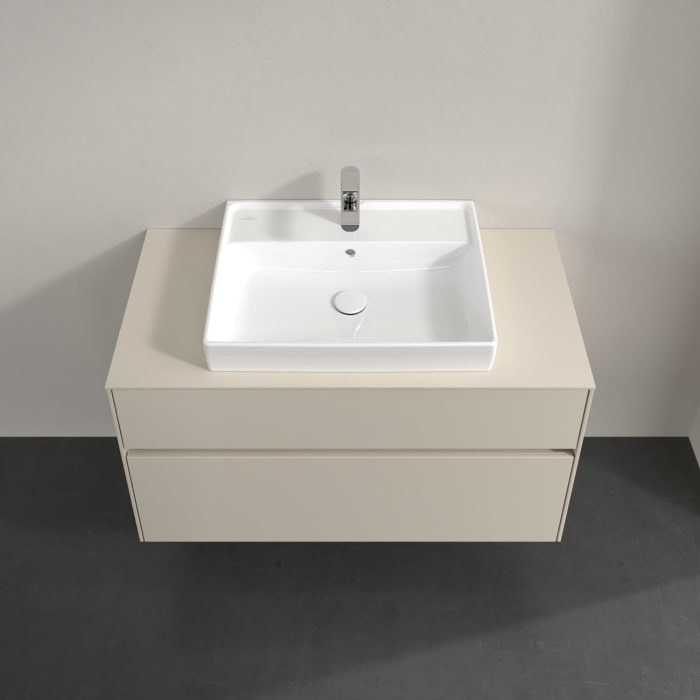 Villeroy & Boch Collaro Waschtischunterschrank 100 x 54,8 cm , mit LED-Beleuchtung, mit 2 Auszügen