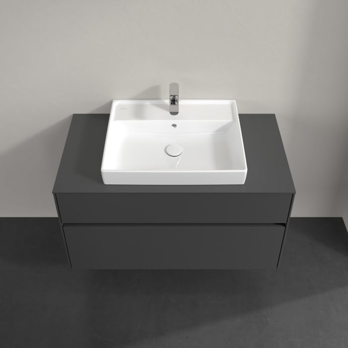 Villeroy & Boch Collaro Waschtischunterschrank 100 x 54,8 cm , mit LED-Beleuchtung, mit 2 Auszügen