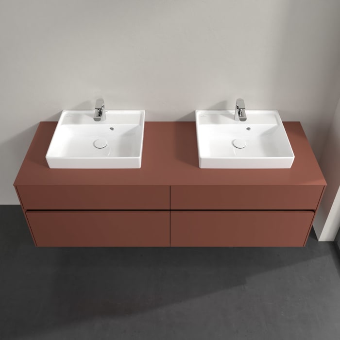 Villeroy & Boch Collaro Waschtischunterschrank 160 x 54,8 cm , mit LED-Beleuchtung, mit 4 Auszügen