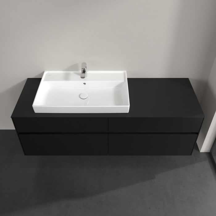 Villeroy & Boch Collaro Waschtischunterschrank 160 x 54,8 cm , mit LED-Beleuchtung, mit 4 Auszügen