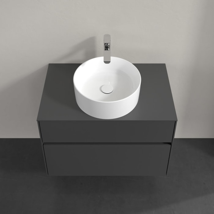 Villeroy & Boch Collaro Waschtischunterschrank 80 x 54,8 cm , mit LED-Beleuchtung, mit 2 Auszügen