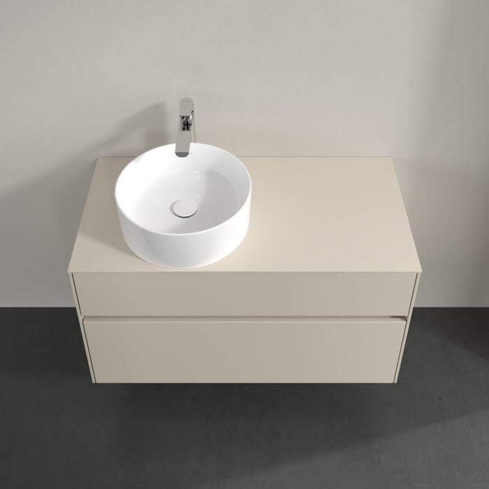 Villeroy & Boch Collaro Waschtischunterschrank 100 x 54,8 cm , mit LED-Beleuchtung, mit 2 Auszügen