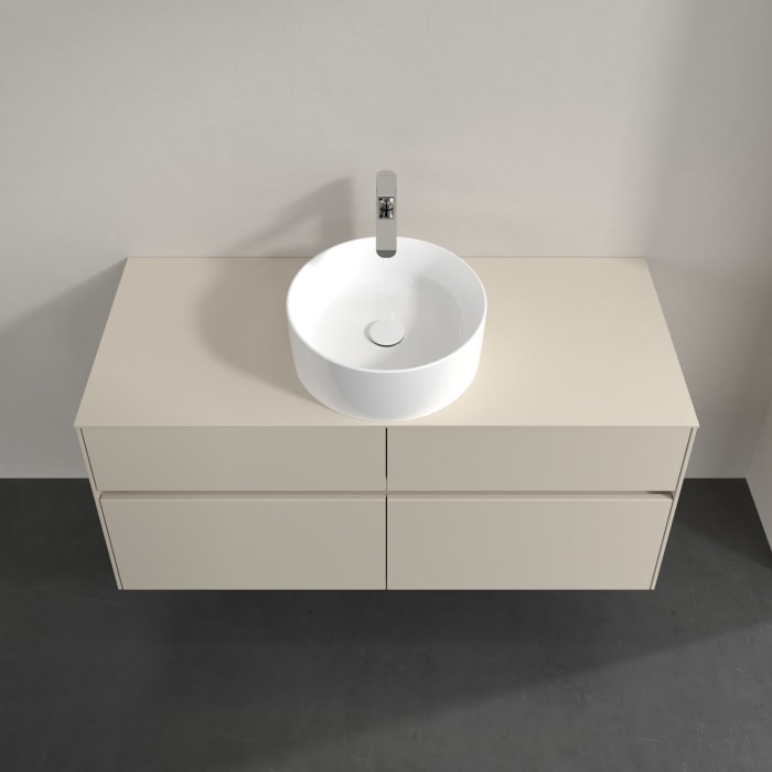Villeroy & Boch Collaro Waschtischunterschrank 120 x 54,8 cm mit 4 Auszügen und LED Licht, für WT mittig