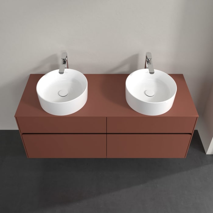 Villeroy & Boch Collaro Waschtischunterschrank 140 x 54,8 cm , mit LED-Beleuchtung, mit 4 Auszügen