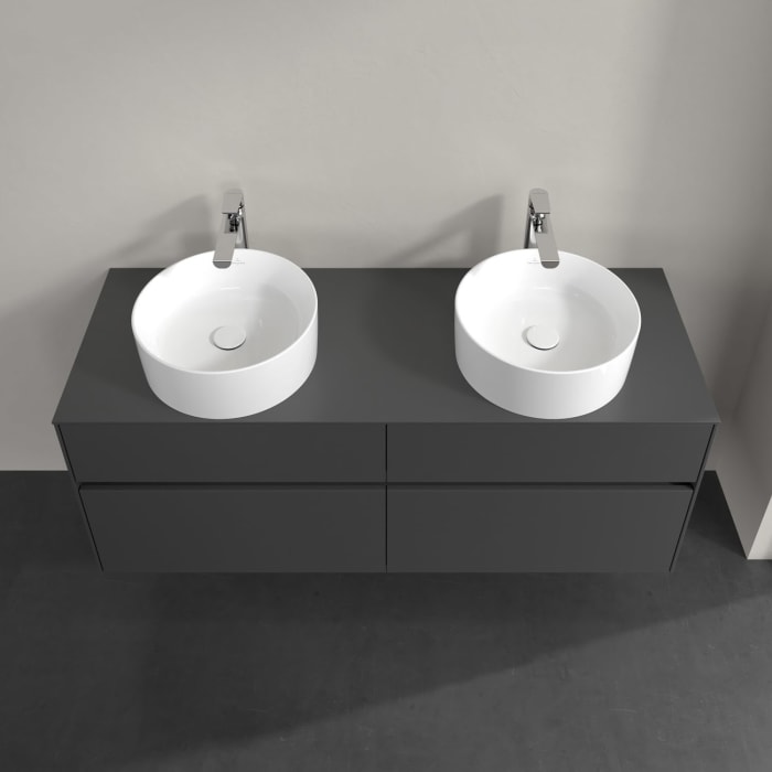 Villeroy & Boch Collaro Waschtischunterschrank 140 x 54,8 cm , mit LED-Beleuchtung, mit 4 Auszügen