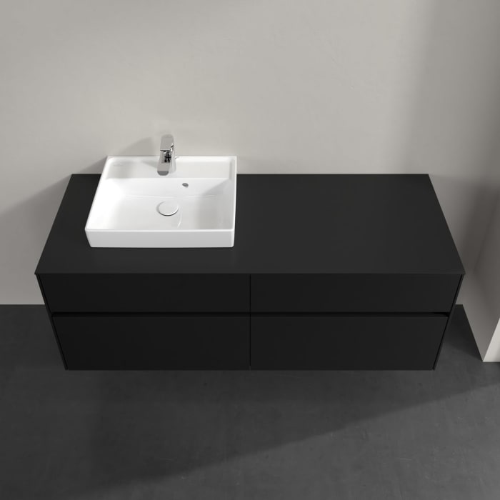 Villeroy & Boch Collaro Waschtischunterschrank 140 x 54,8 cm , mit LED-Beleuchtung, mit 4 Auszügen