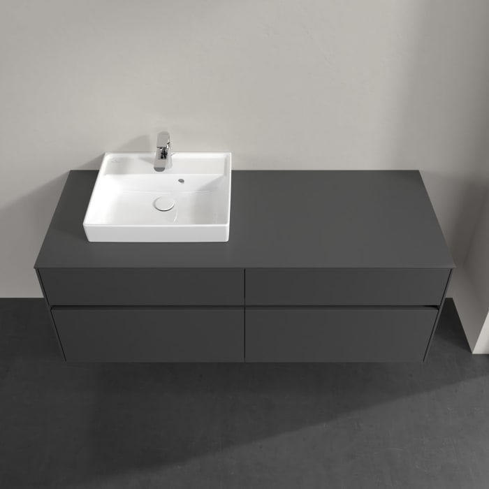 Villeroy & Boch Collaro Waschtischunterschrank 140 x 54,8 cm , mit LED-Beleuchtung, mit 4 Auszügen