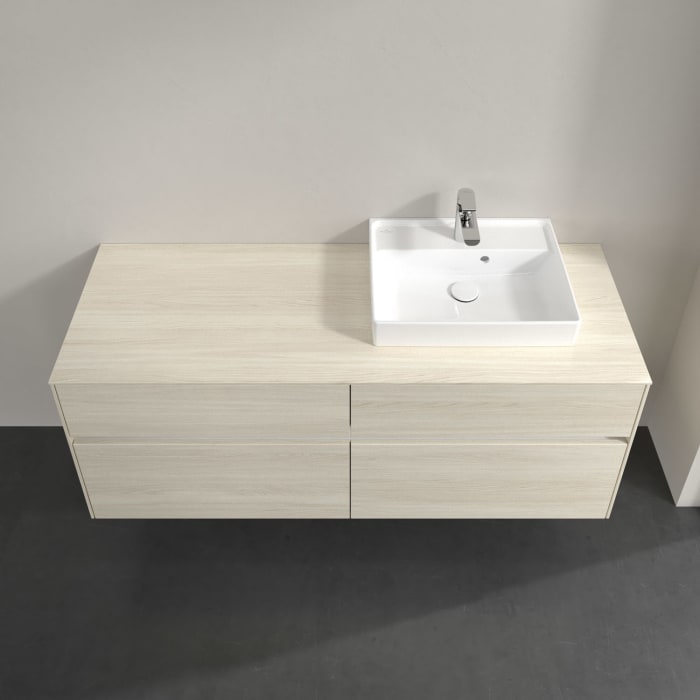 Villeroy & Boch Collaro Waschtischunterschrank 140 x 54,8 cm , mit LED-Beleuchtung, mit 4 Auszügen