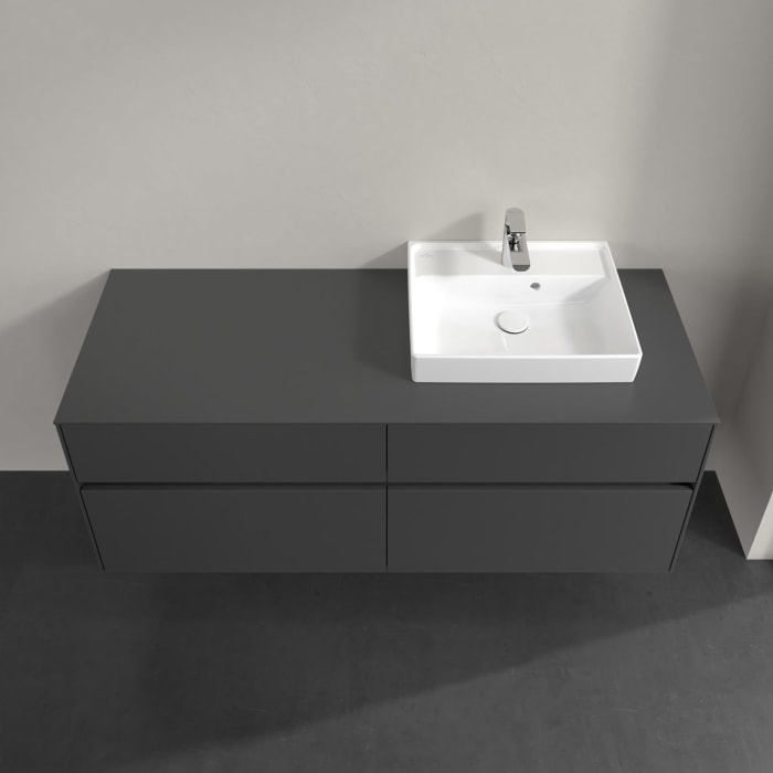 Villeroy & Boch Collaro Waschtischunterschrank 140 x 54,8 cm , mit LED-Beleuchtung, mit 4 Auszügen