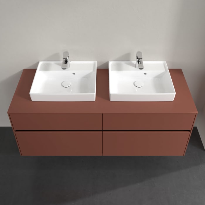 Villeroy & Boch Collaro Waschtischunterschrank 140 x 54,8 cm , mit LED-Beleuchtung, mit 4 Auszügen