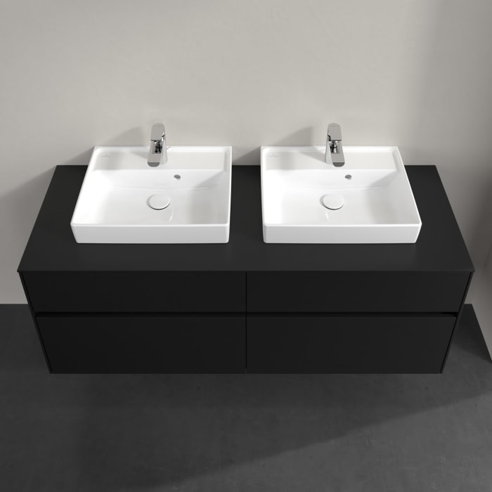 Villeroy & Boch Collaro Waschtischunterschrank 140 x 54,8 cm , mit LED-Beleuchtung, mit 4 Auszügen