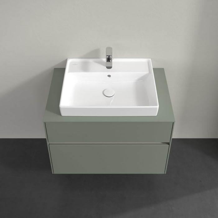 Villeroy & Boch Collaro Waschtischunterschrank 80 x 54,8 cm , mit LED-Beleuchtung, mit 2 Auszügen