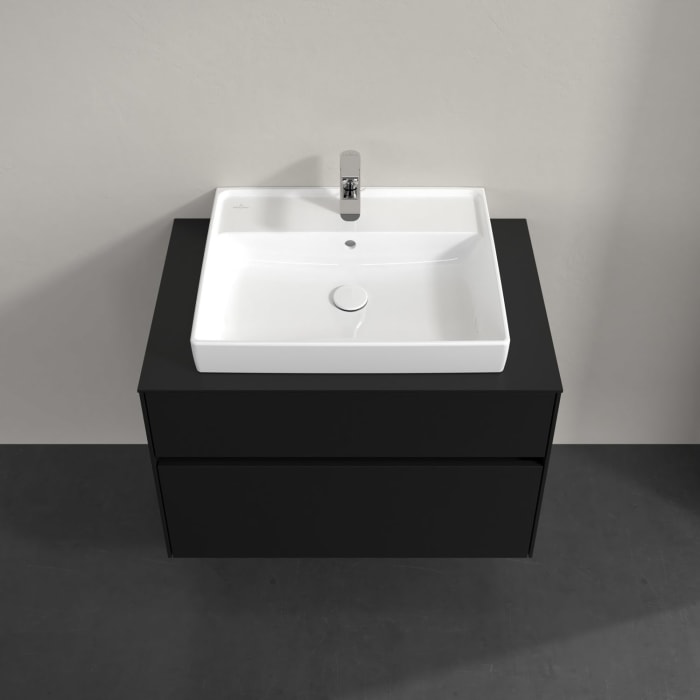 Villeroy & Boch Collaro Waschtischunterschrank 80 x 54,8 cm , mit LED-Beleuchtung, mit 2 Auszügen