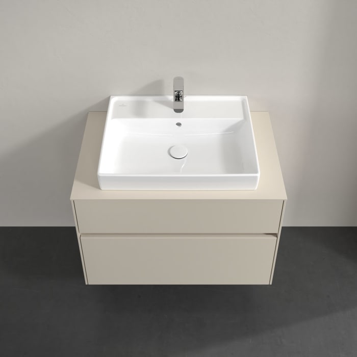 Villeroy & Boch Collaro Waschtischunterschrank 80 x 54,8 cm , mit LED-Beleuchtung, mit 2 Auszügen