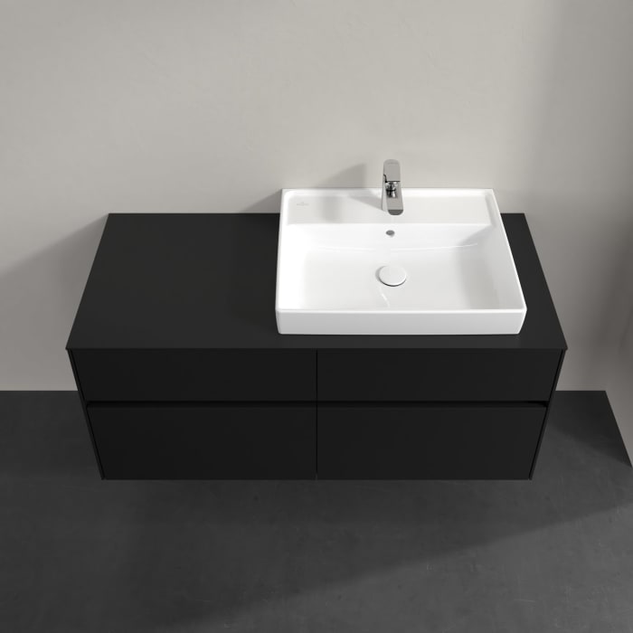 Villeroy & Boch Collaro Waschtischunterschrank 120 x 54,8 cm , mit LED-Beleuchtung, mit 4 Auszügen