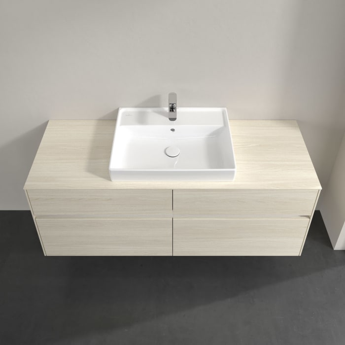 Villeroy & Boch Collaro Waschtischunterschrank 140 x 54,8 cm , mit LED-Beleuchtung, mit 4 Auszügen