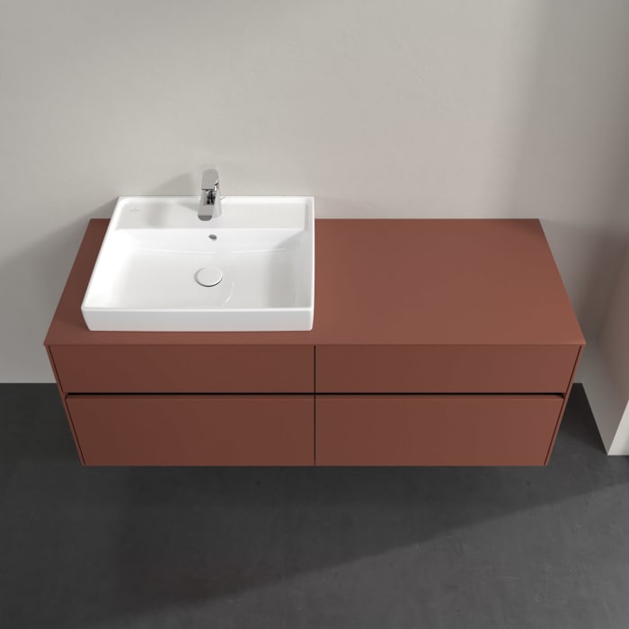 Villeroy & Boch Collaro Waschtischunterschrank 140 x 54,8 cm , mit LED-Beleuchtung, mit 4 Auszügen